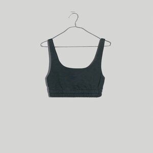 Madewell MWL Sweatshirt Bralette in Dark Palm, Size Small